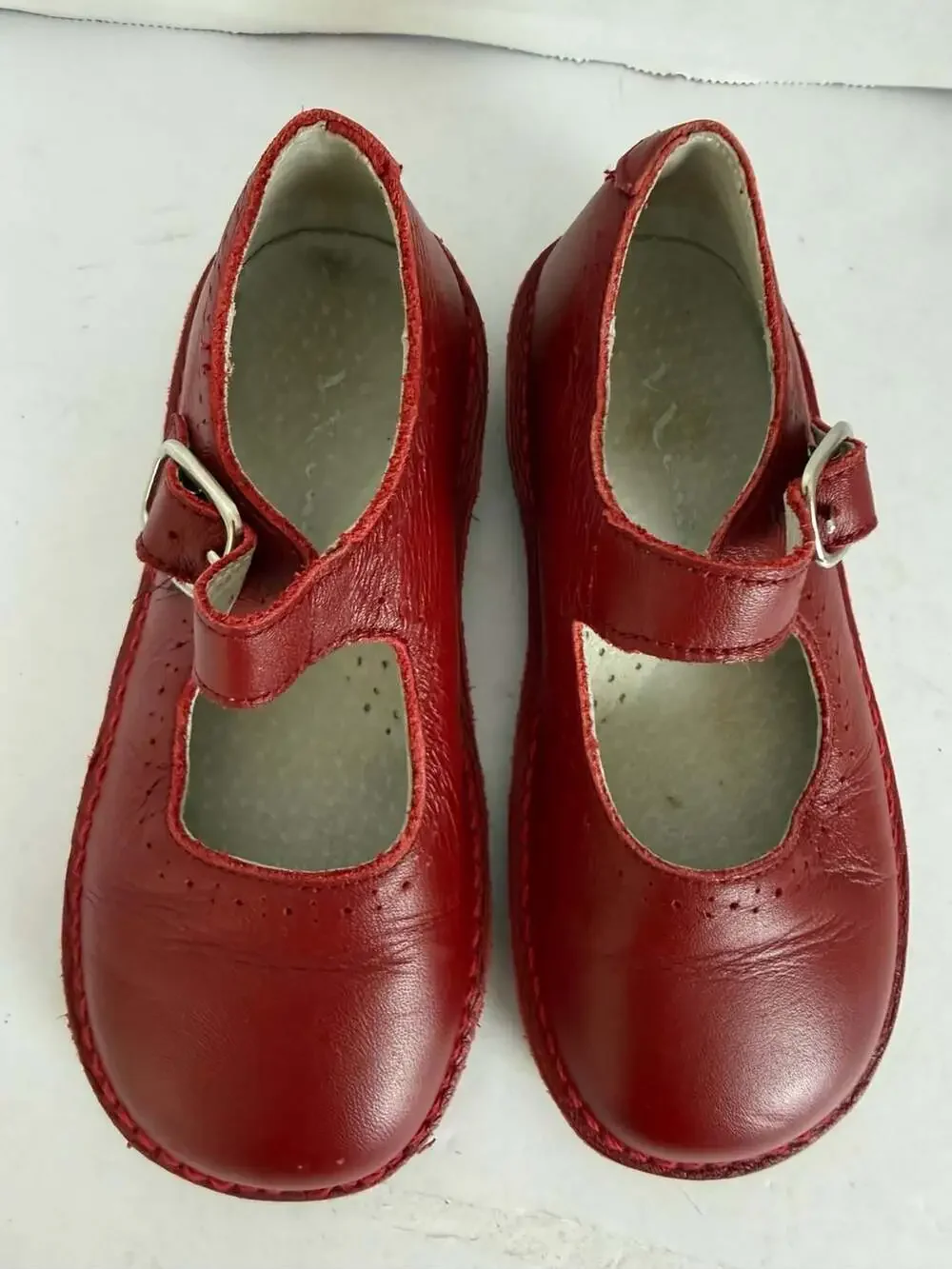Nina Kids Red Leather Mary Jane Shoes Size 9M